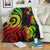 Tonga Polynesian Premium Blanket - Reggae Tentacle Turtle White - Polynesian Pride