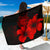 Hawaii Hibiscus Sarong - Turtle Map - Red Sarong One Size Red - Polynesian Pride