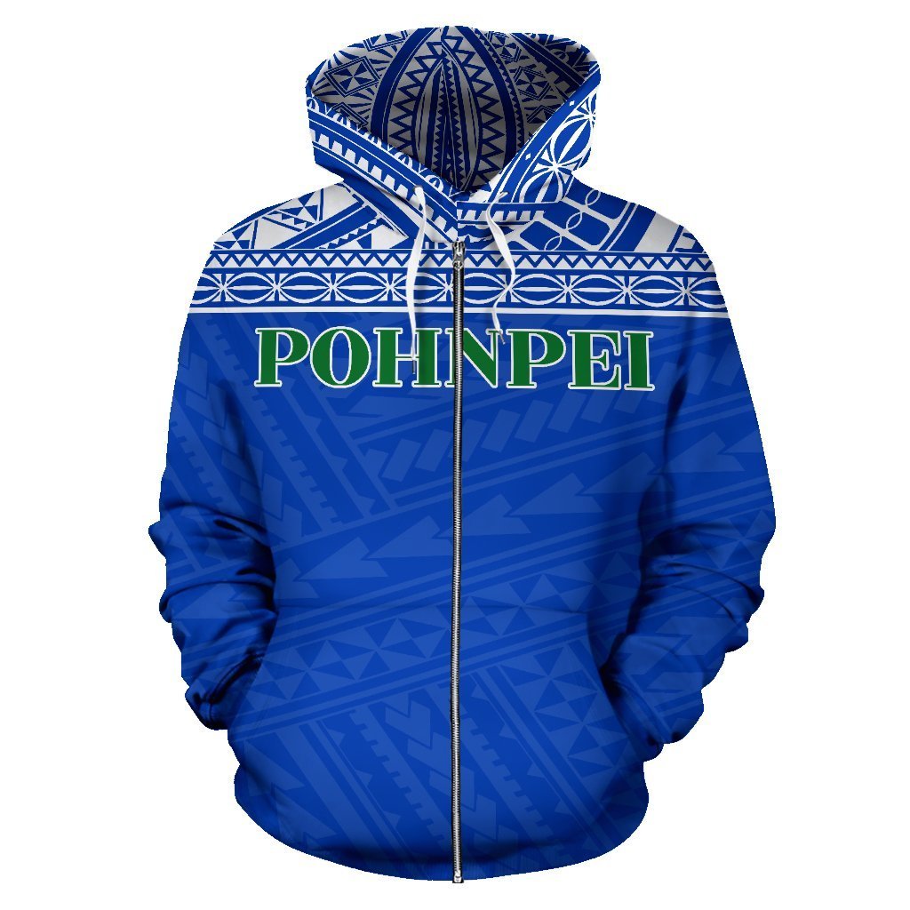 Pohnpei State All Over Print Zip up Hoodie - Polynesian Pride