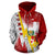 Tonga Zip up Hoodie Tonga Flag Coat of Arms With Polynesian Tattoo Style K13 - Polynesian Pride