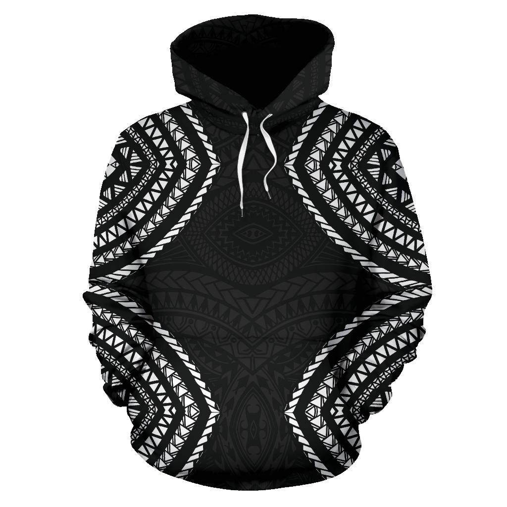 Pohnpei Hoodie Micronesia Black Warrior Style - Polynesian Pride