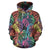 Polynesian All Over Zip up Hoodie Palm Leaves Neon Color - Polynesian Pride