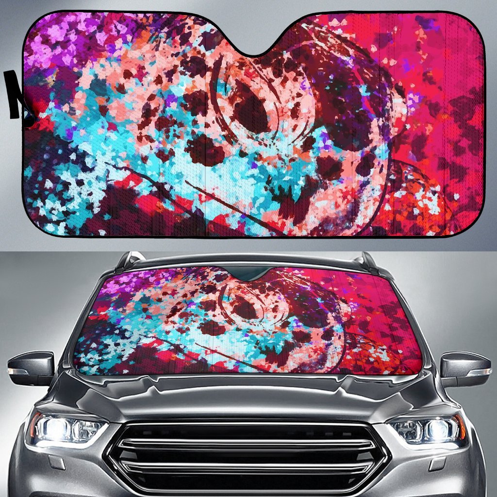 Hawaii Sea Turtle Art Car Sun Shade Auto Sun Shade Universal Fit Purple - Polynesian Pride