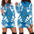 Northern Mariana Islands Hoodie Dress - Polynesian Tattoo Flag Black - Polynesian Pride