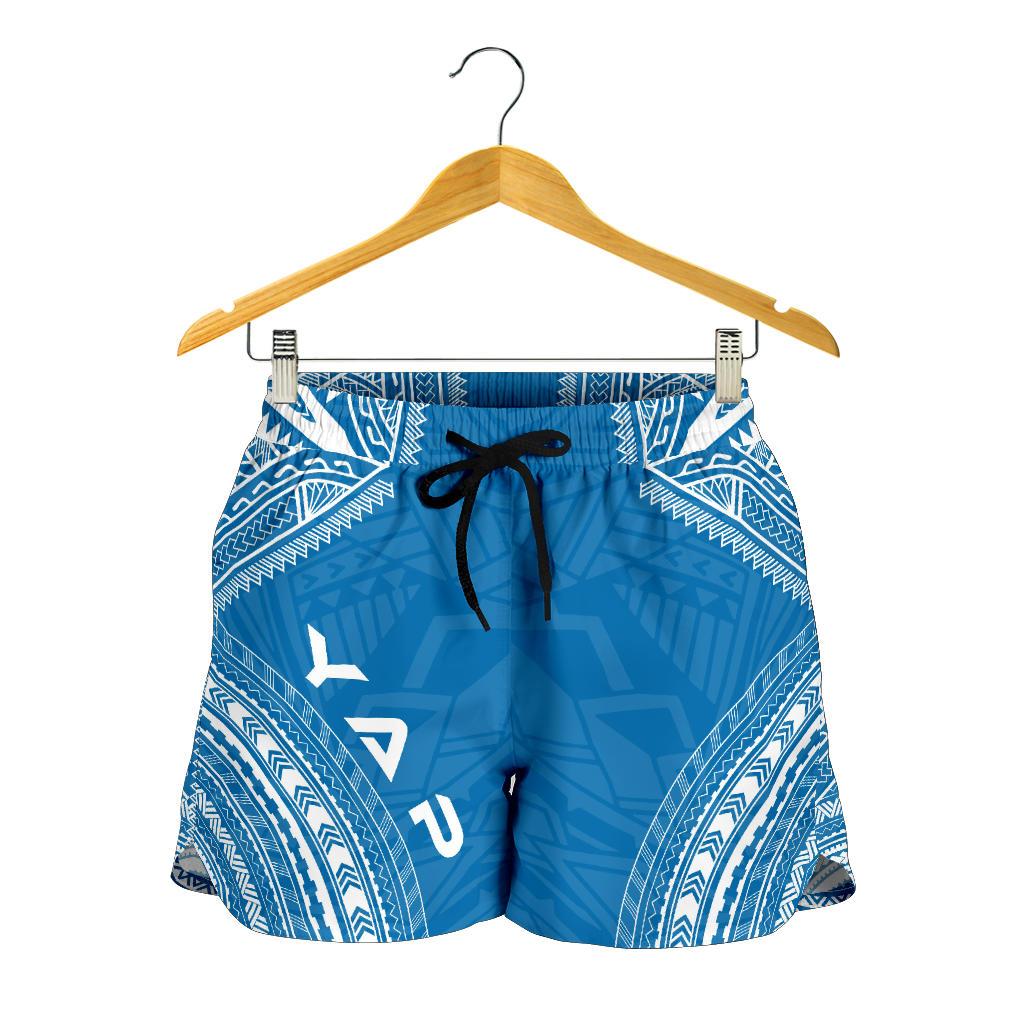 Yap Women's Shorts - Polynesian Chief Flag Version Women White - Polynesian Pride
