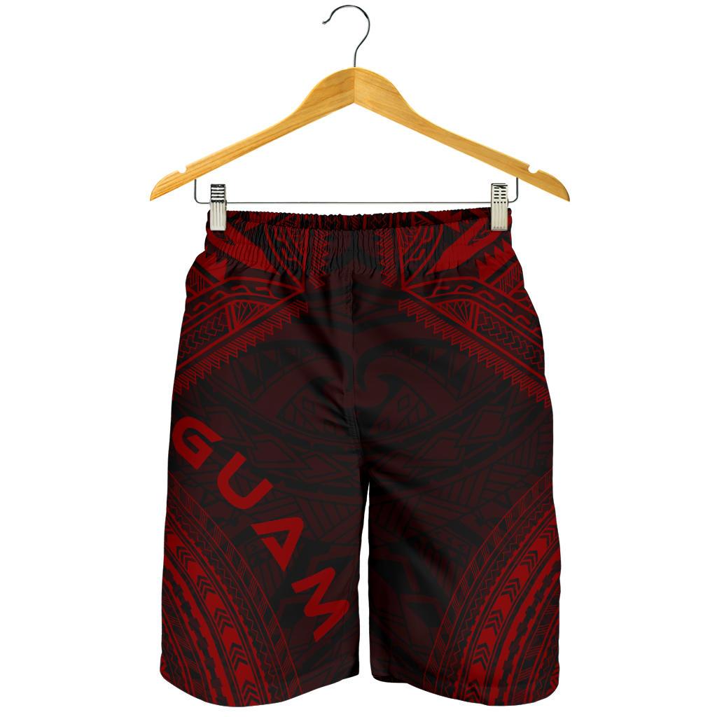 Guam Men's Shorts - Polynesian Chief Red Version - Polynesian Pride