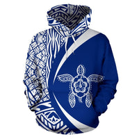 American Samoa Turtle Polynesian Hoodie Circle Style 07 - Polynesian Pride