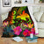 Papua New Guinea Polynesian Premium Blanket - Hibiscus and Banana Leaves - Polynesian Pride