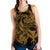 Polynesian Hawaii Women's Racerback Tank - Kanaka Maoli Gold Turtle - Polynesian Pride