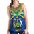 Solomon Islands Women Racerback Tank Simple Coat Of Arms Rugby Blue - Polynesian Pride