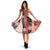 Hawaii Midi Dress - Polynesian Floral Tattoo Women Black - Polynesian Pride