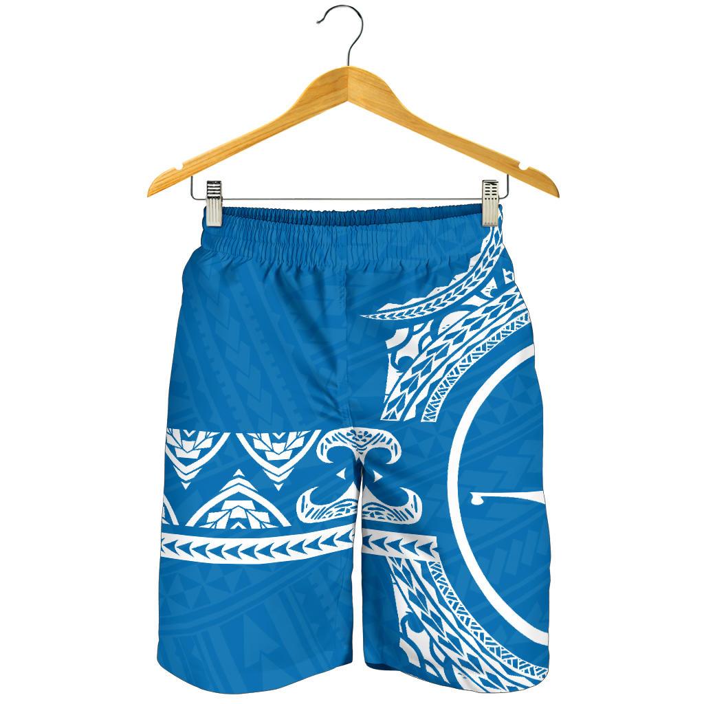 Yap Polynesian All Over Print Men's Short Blue - Polynesian Pride