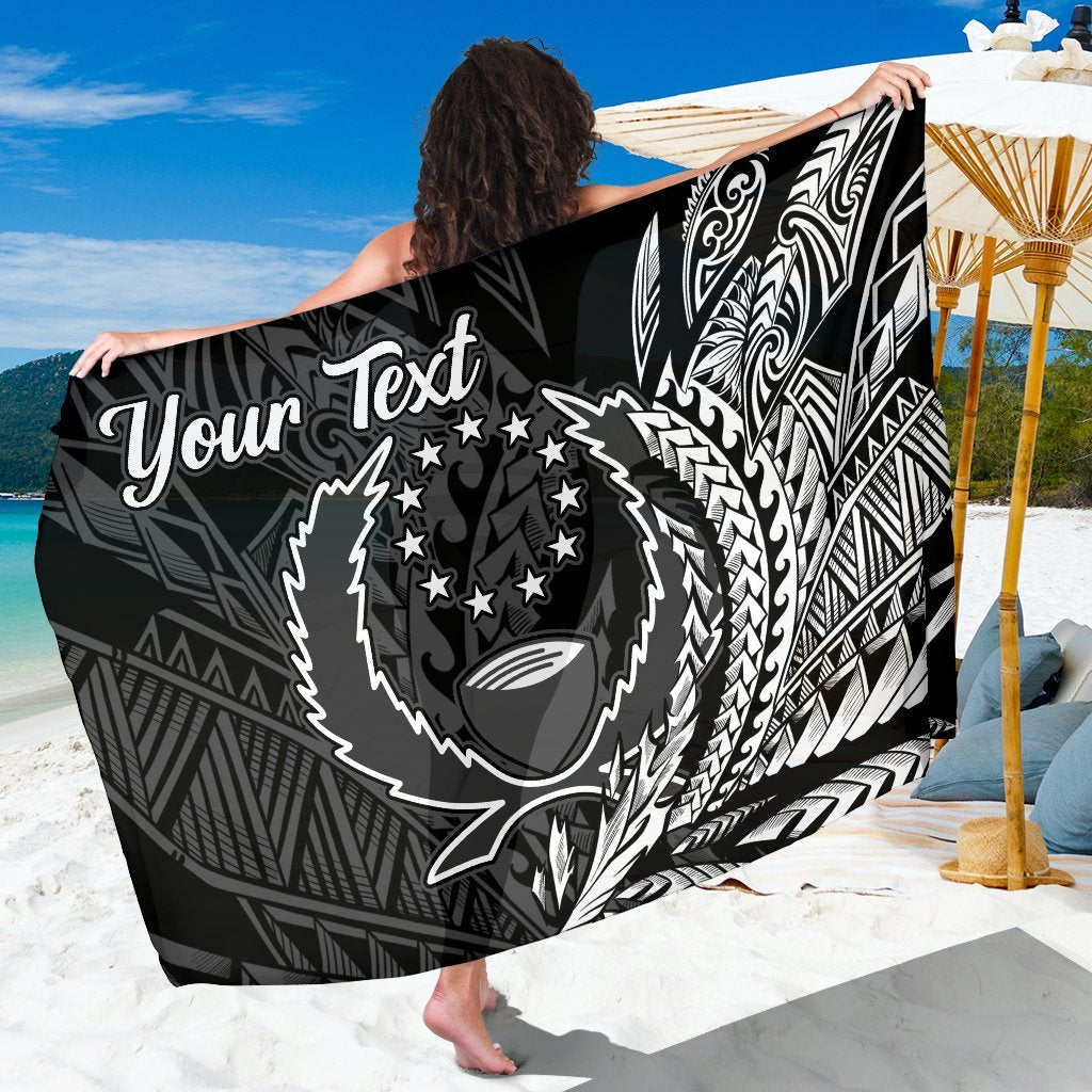 Pohnpei State Sarong - Custom Personalised Wings Style Sarong - Pohnpei State One Size Black - Polynesian Pride