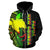 Papua New Guinea Polynesian All Over Zip up Hoodie Reggae Line - Polynesian Pride