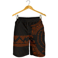 Pohnpei Polynesian All Over Print Men's Short - Brown Version Brown - Polynesian Pride