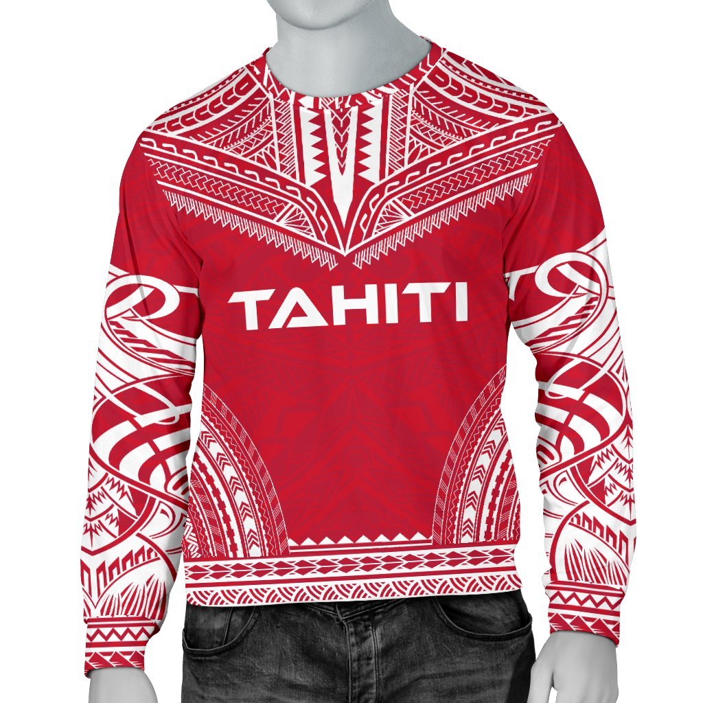 Tahiti Sweater - Polynesian Chief Flag Version Unisex White - Polynesian Pride
