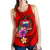 Samoa Polynesian Women's Racerback Tank - Floral With Seal Red Red - Polynesian Pride