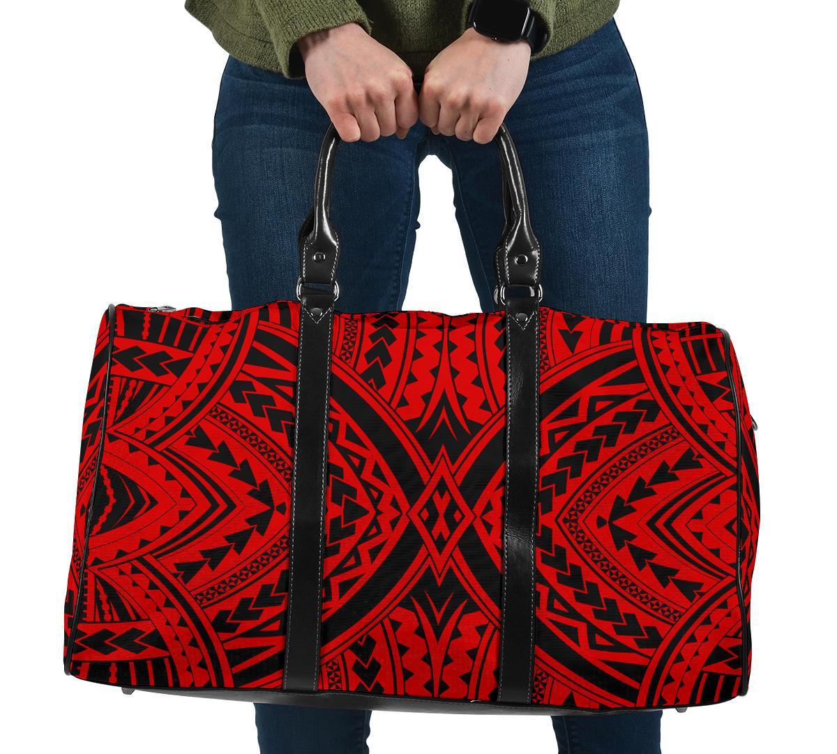 Polynesian Tradition Red Hawaii Travel Bag Travel Bag One size Red - Polynesian Pride