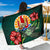 Tahiti Polynesian Sarong - Green Turtle Hibiscus Women One Size Green - Polynesian Pride