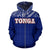 Tonga All Over Zip up Hoodie Polynesian Blue Version - Polynesian Pride