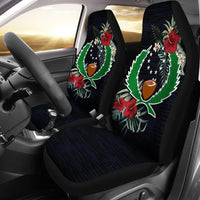 Pohnpei Car Seat Covers - Pohnpei Flag Hibiscus - A02 - Polynesian Pride