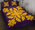 Hawaiian Quilt Bed Set Royal Pattern - Purple And Gold - B2 Style Art - Polynesian Pride