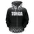 Tonga All Over Zip up Hoodie Fog Black Style - Polynesian Pride
