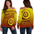 (Custom Personalised)Tonga High School Women's Off Shoulder Sweater Simple Style - Polynesian Pride