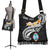 Guam Personalised Boho Handbag - Guam Seal Polynesian Patterns Plumeria (Black) - Polynesian Pride