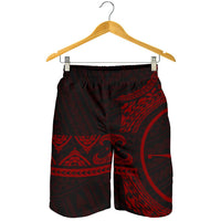 Yap Polynesian All Over Print Men's Short - Red Version Red - Black - Polynesian Pride