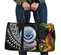 Federated States of Micronesia Travel Bag - Seal Spiral Polynesian Patterns Travel Bag - Black - Federated States of Micronesia One size Black - Polynesian Pride