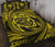 Hawaiian Kanaka Honu Hibiscus Tornando Yellow Polynesian Quilt Bed Set - Polynesian Pride