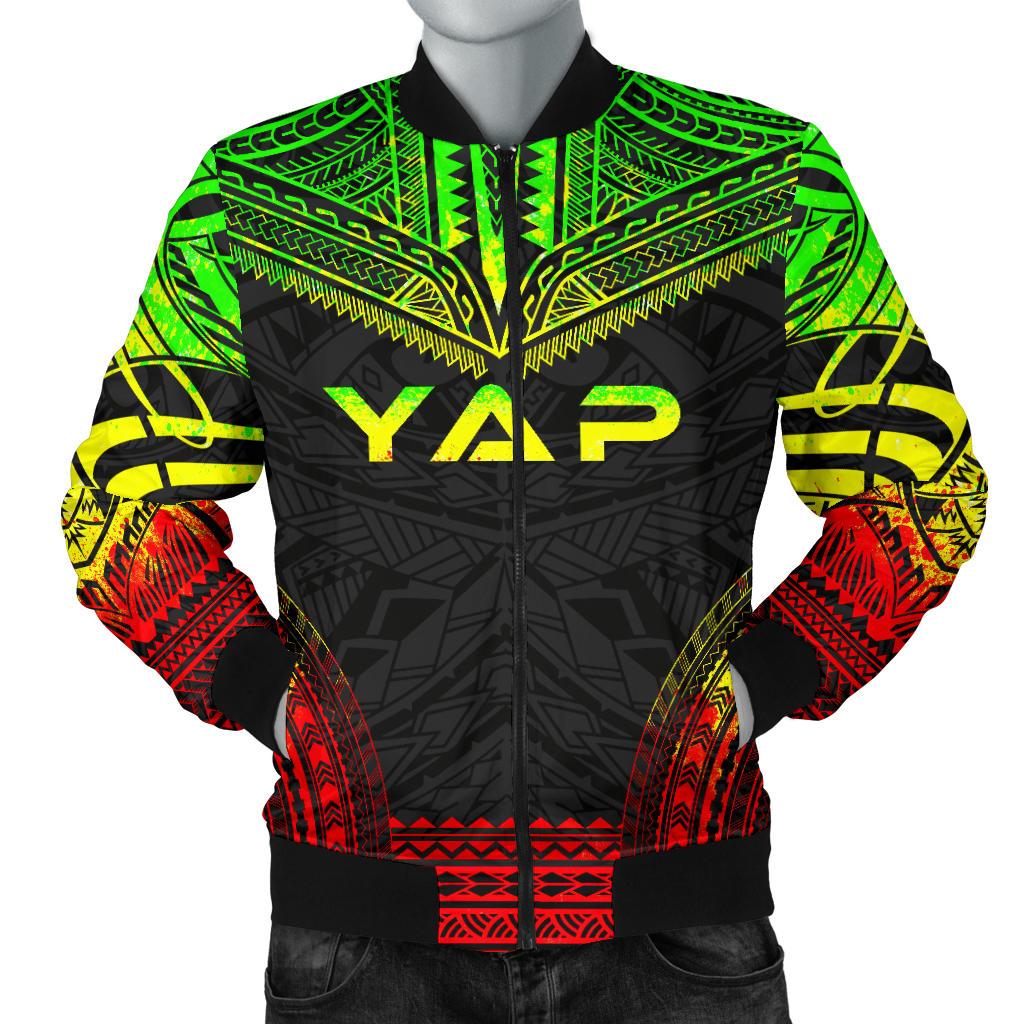 Yap Polynesian Chief Men's Bomber Jacket - Reggae Version Reggae - Polynesian Pride