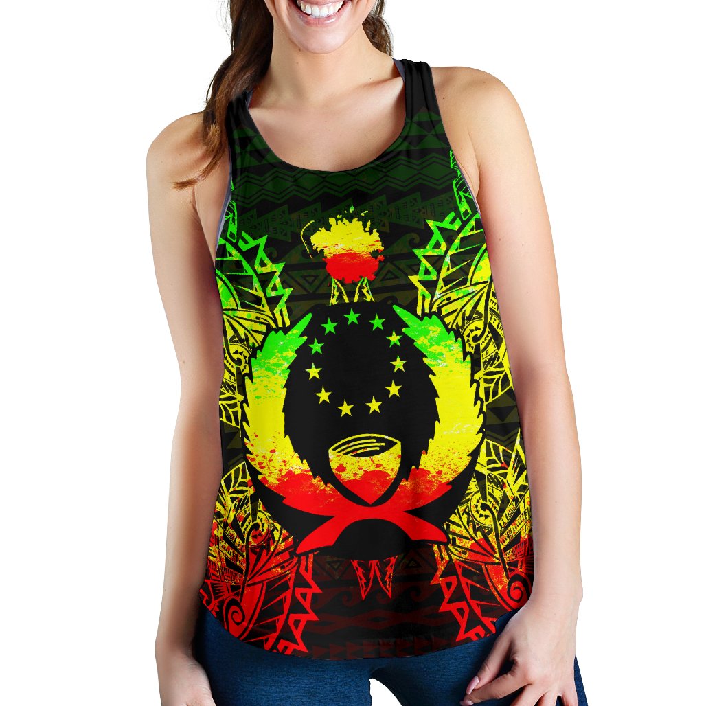 Pohnpei Polynesian Women Tank Top Map Reggae Reggae - Polynesian Pride