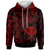 Hawaii Kanaka Maoli Hoodie Humpback Whale & Coat of Arms Red Unisex Red - Polynesian Pride