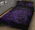 Hawaii Turtle Map Hibiscus Polynesian Purple Quilt Bed Set - Polynesian Pride