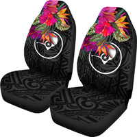 Yap Car Seat Covers - Polynesian Hibiscus Pattern - Polynesian Pride