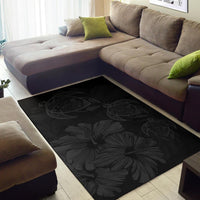 Hawaiian Map Hibiscus Flowers Vintage Polynesian Rug AH - Polynesian Pride