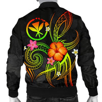 Polynesian Hawaii Personalised Men's Bomber Jacket - Legend of Kanaka Maoli (Reggae) - Polynesian Pride