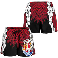 Tahiti Polynesian Women's Shorts - Tribal Wave Tattoo Flag Style - Polynesian Pride