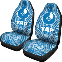 Yap Car Seat Covers - Yap Flag Blue Version - Polynesian Pride