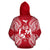 Tonga Polynesian All Over Zip up Hoodie Map Red White - Polynesian Pride