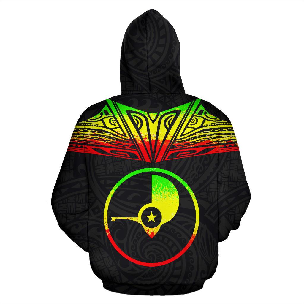 Yap All Over Hoodie Reggae Neck Style - Polynesian Pride