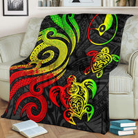 Yap Micronesian Premium Blanket - Reggae Tentacle Turtle - Polynesian Pride