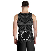 Cook Island Men's Tank Top - Seal With Polynesian Tattoo Style ( Black) - Polynesian Pride