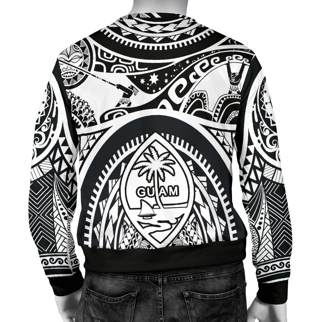 Polynesian Men's sweaters - Guam Flag, Seal with Maui Moana Tattoo - Polynesian Pride