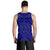 Guam Personalised Men's Tank Top - Guam Seal With Polynesian Tattoo Style (Blue) - Polynesian Pride