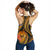 Tahiti Polynesian Women Racerback Tank - Gold Plumeria - Polynesian Pride