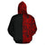 Polynesian Zip Hoodie Polyneaisn Tattoo Half Red - Polynesian Pride