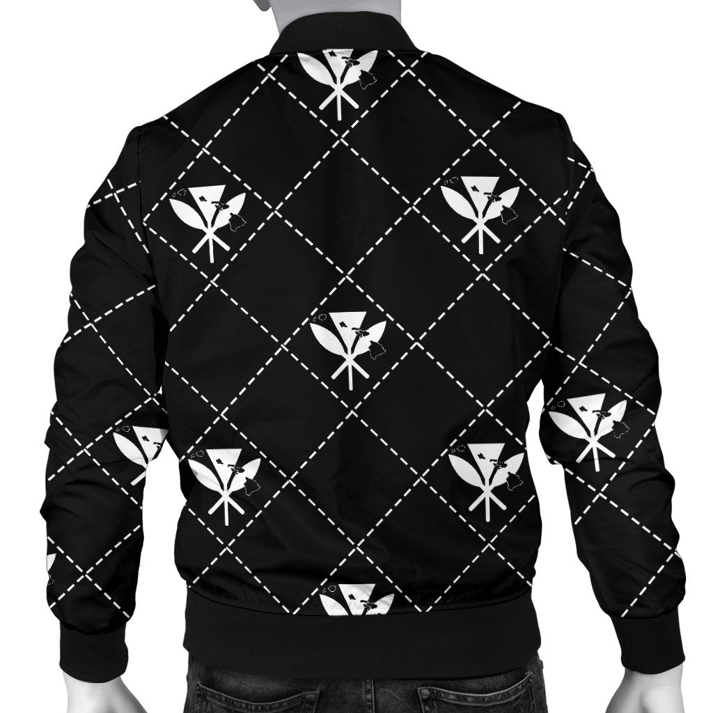 Kanaka Maoli Men's Bomber Jacket Regal AH - Polynesian Pride
